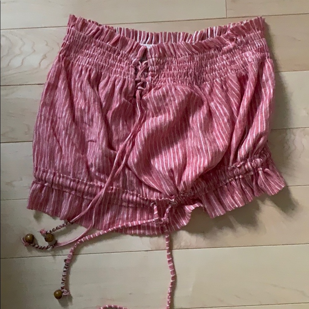 Pink sleeveless top